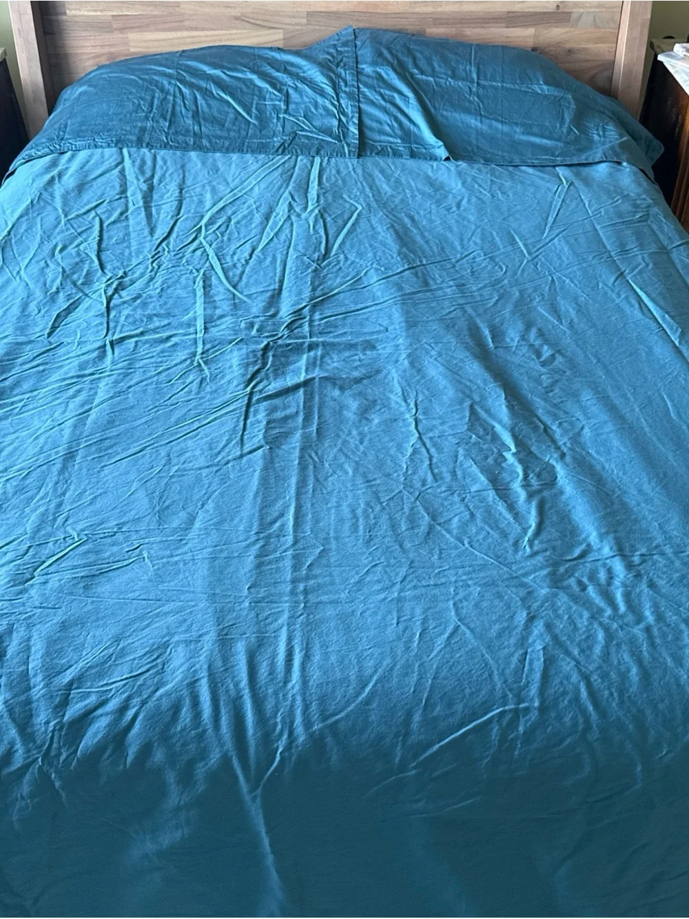 Mildly Teal Blue Cotton Duvet Cover Set – Ultra Soft Bedding king size